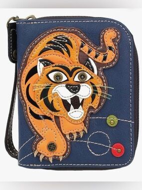 Chala Handbags Tiger Zip-Around Wallet/Wristlet Tiger Lover